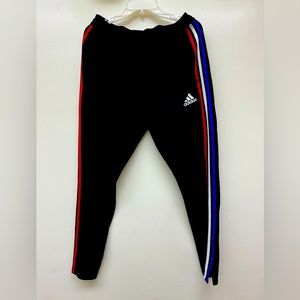 Men’s medium track pants Adidas blue red white stripe